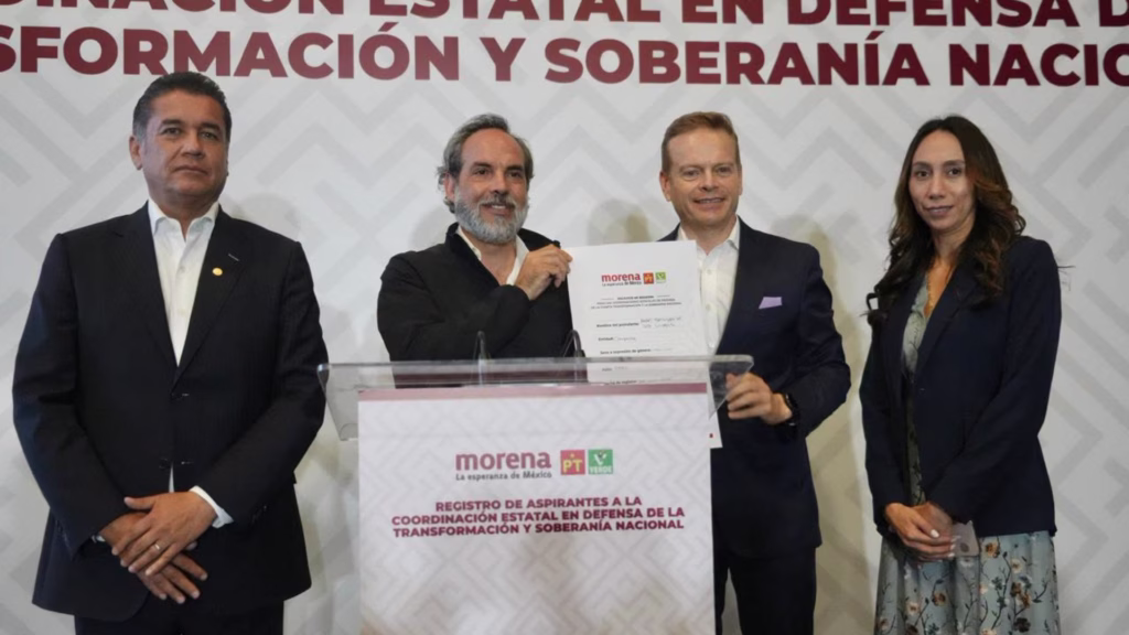 Proceso interno de Morena y aliados durante el registro de aspirantes rumbo a 2027.