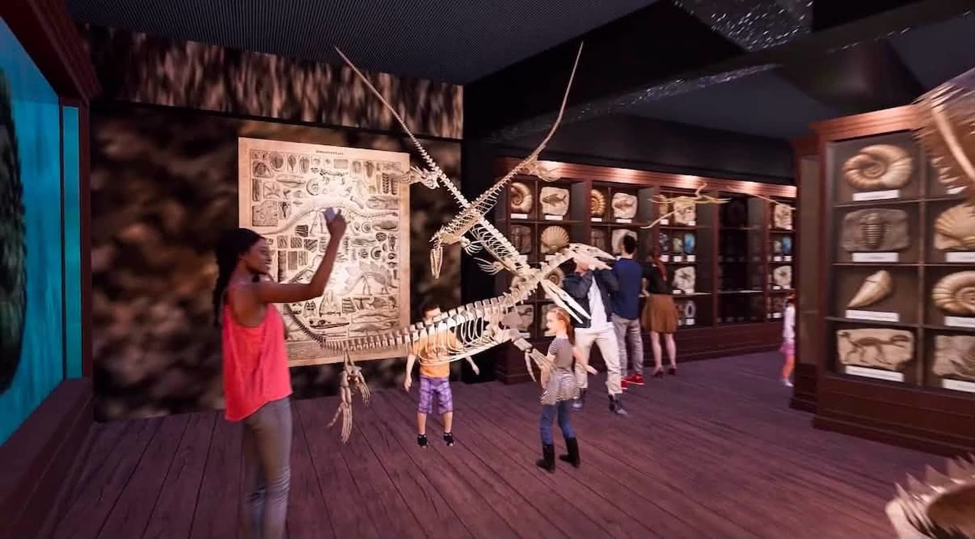 Render de la nueva sala museográfica del Planetario Ka’Yok’ en Cancún.