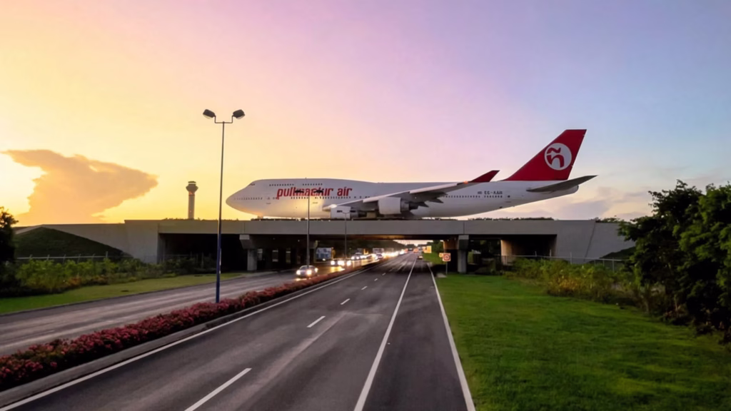 Avión en pista del Aeropuerto de Cancún dentro de la red de rutas aéreas en Quintana Roo