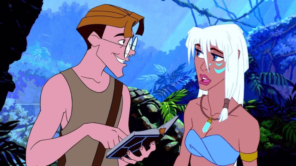Milo Thatch y Kida en Atlantis, película de Disney en la que Michael J. Fox prestó su voz al protagonista en la versión original.