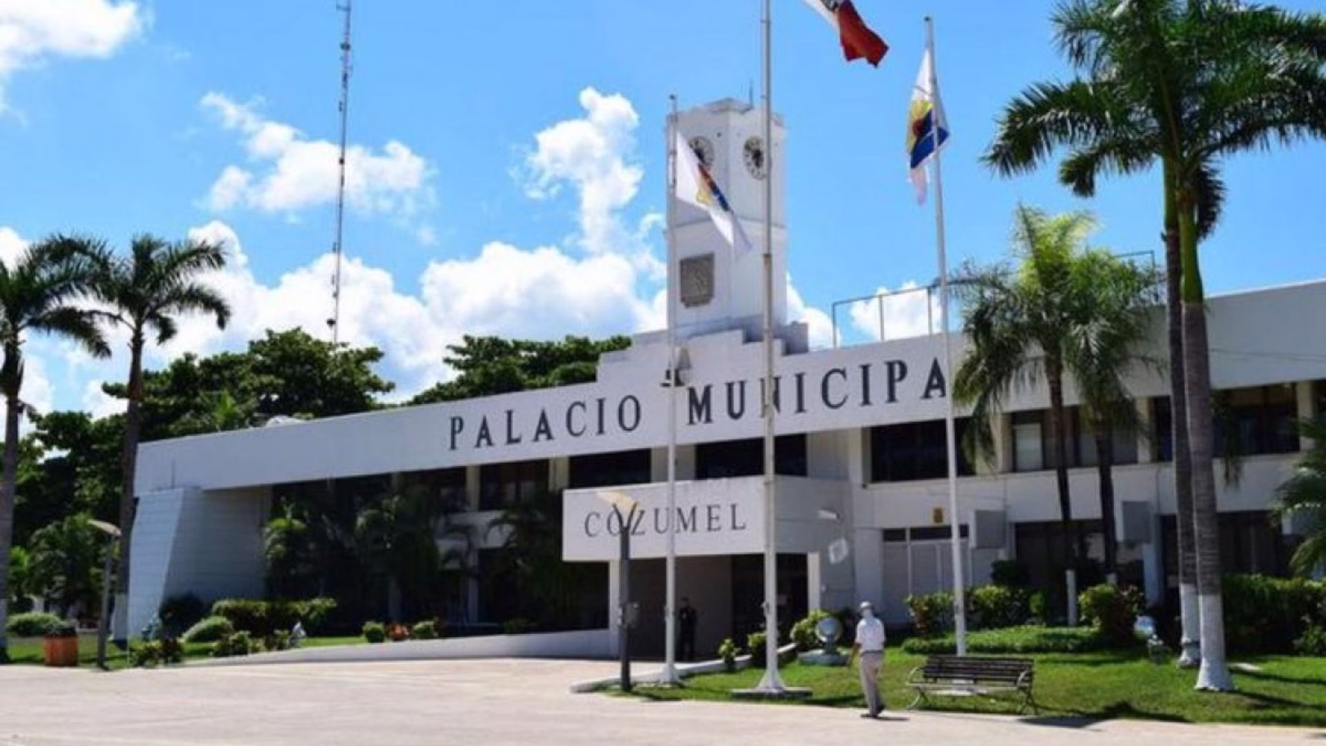 Palacio Municipal de Cozumel, sede del Ayuntamiento y de las sesiones del Cabildo.