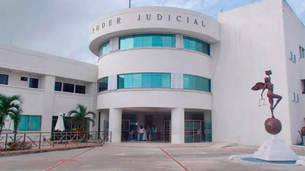 Fachada de un edificio del Poder Judicial de Quintana Roo, donde los jueces determinan la situación jurídica de las personas detenidas.
