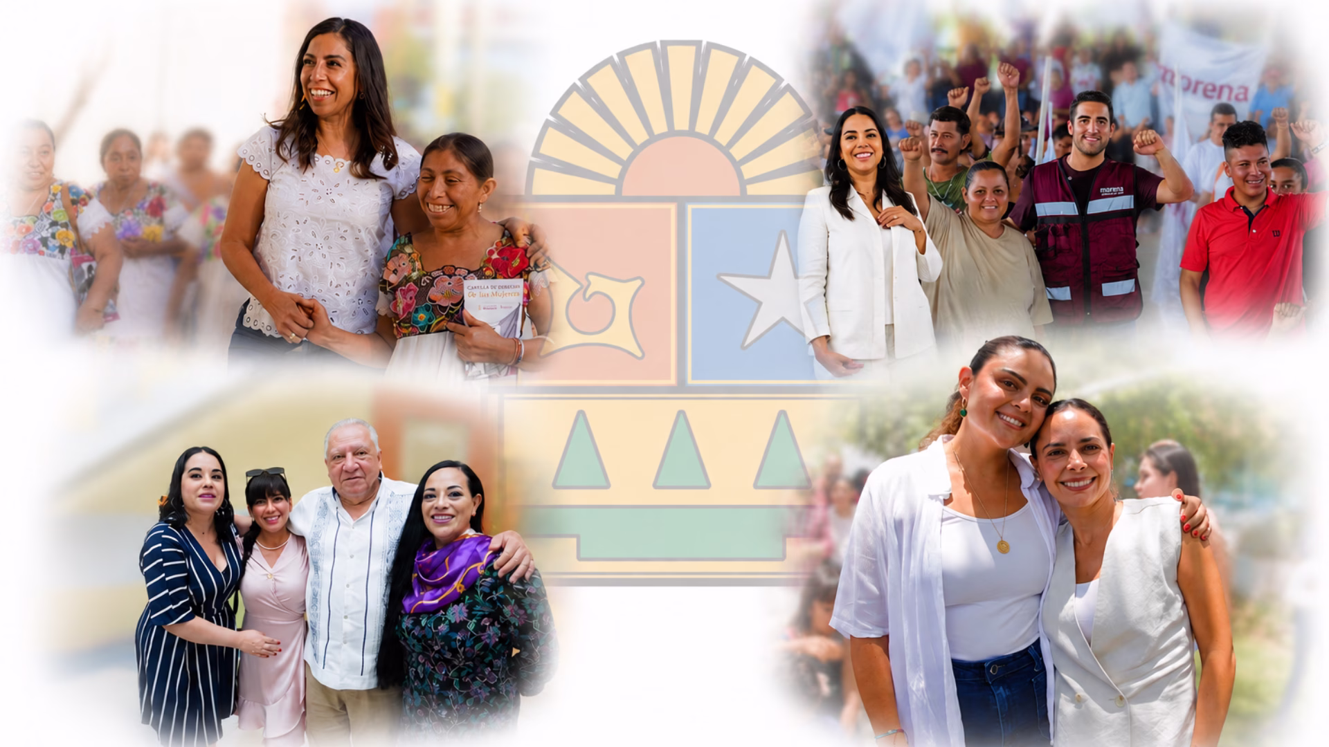 Montaje con los principales perfiles del proceso interno de Morena en Quintana Roo durante las primeras semanas posteriores al registro.