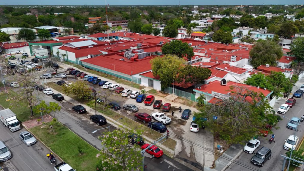 Vista aérea del Hospital General de Chetumal IMSS Bienestar en Chetumal