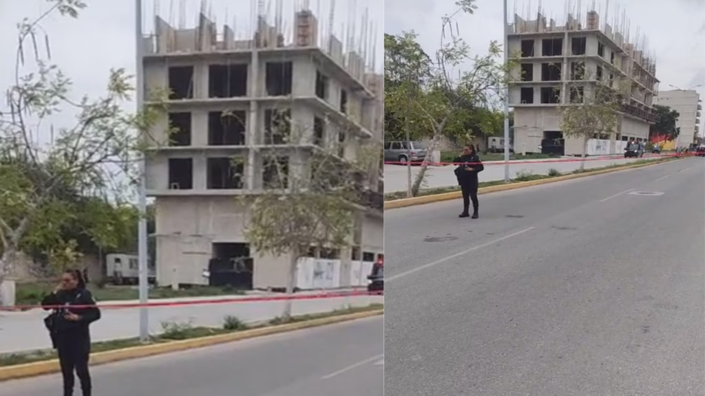 Protección Civil acudió al inmueble para revisar las condiciones de la obra y las medidas de seguridad.