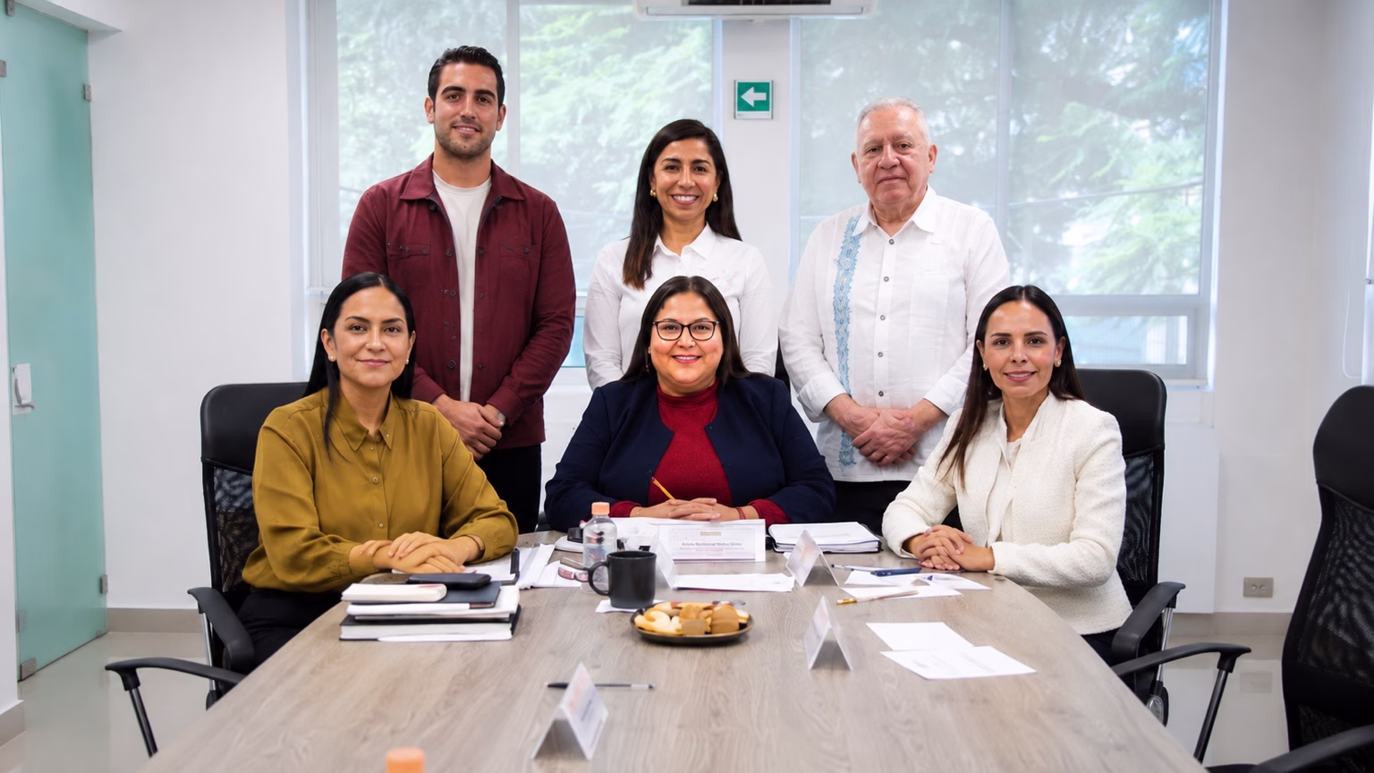 Aspirantes de Morena en Quintana Roo posan con la dirigencia nacional durante una reunión sobre el proceso interno rumbo a las elecciones de 2027.