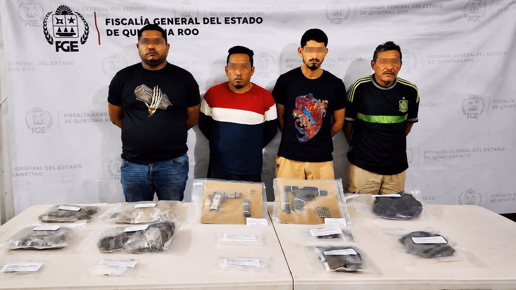 Personas detenidas y diversos indicios presentados por la Fiscalía General del Estado de Quintana Roo.