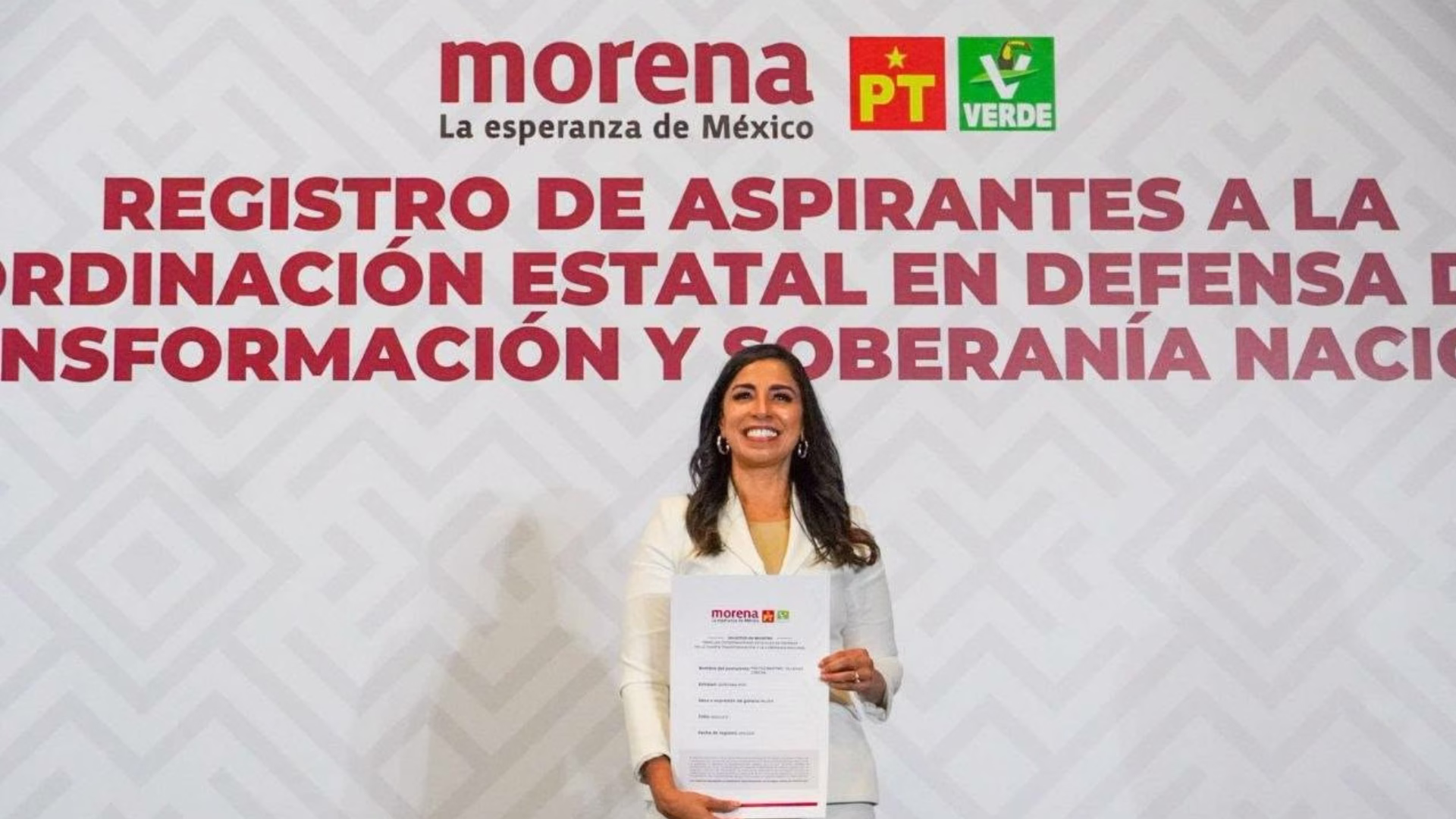 Marybel Villegas se registró para participar en la definición de la coordinación estatal de Morena en Quintana Roo.