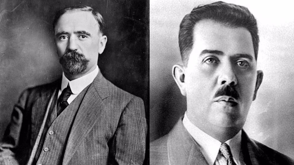 Retratos de Francisco I. Madero y Lázaro Cárdenas, figuras mencionadas por AMLO al presentar Pueblo