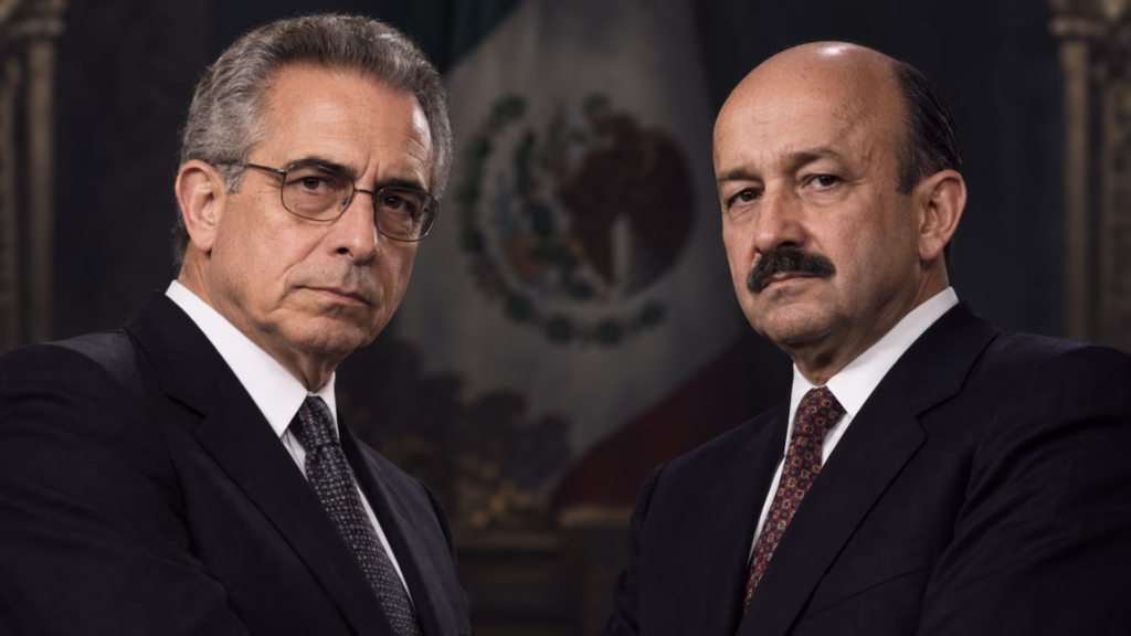 Composición editorial de Carlos Salinas de Gortari y Ernesto Zedillo para una nota sobre neoliberalismo y Fobaproa