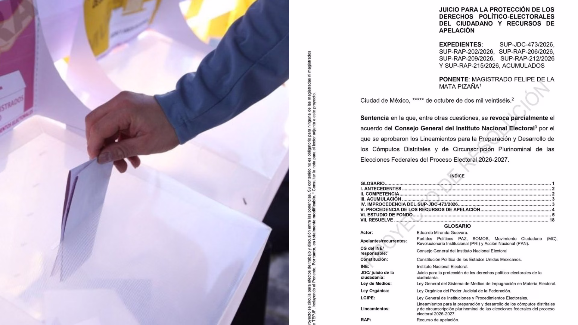 Un proyecto del TEPJF plantea revocar parcialmente las reglas del INE para los cómputos federales de 2027.